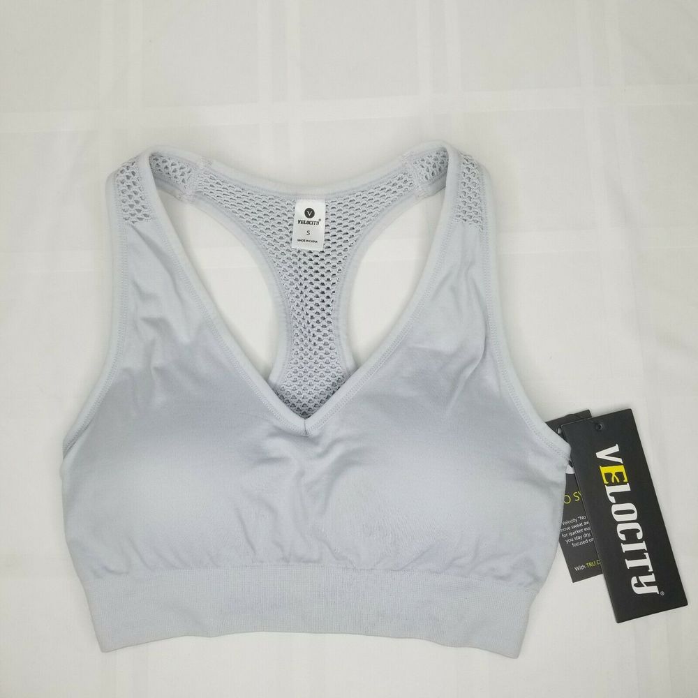 Velocity Sport Bra with Tru-Dry Tech White